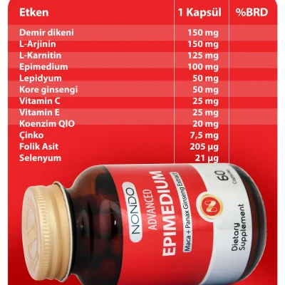Nondo - Advanced Epimedyum - 60 Kapsül