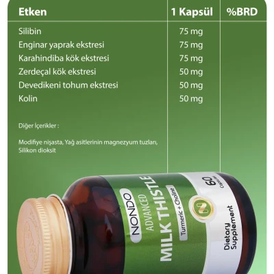 Nondo - Advanced Milk Thistle - 60 Kapsül