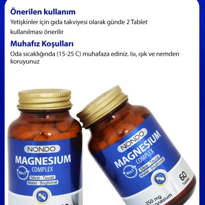 Nondo - Magnezyum Kompleks - 60 Tablet